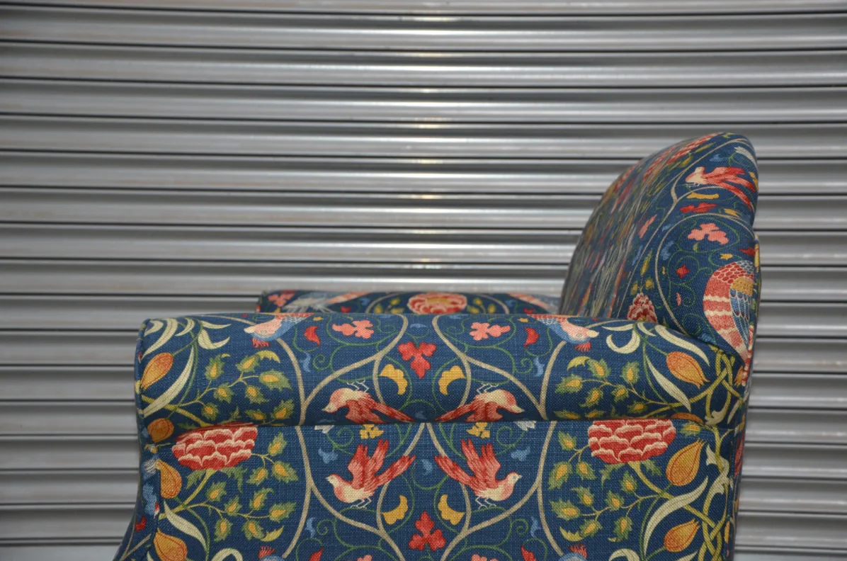 Georgian Sofa Reupholstery in a William Morris Fabric