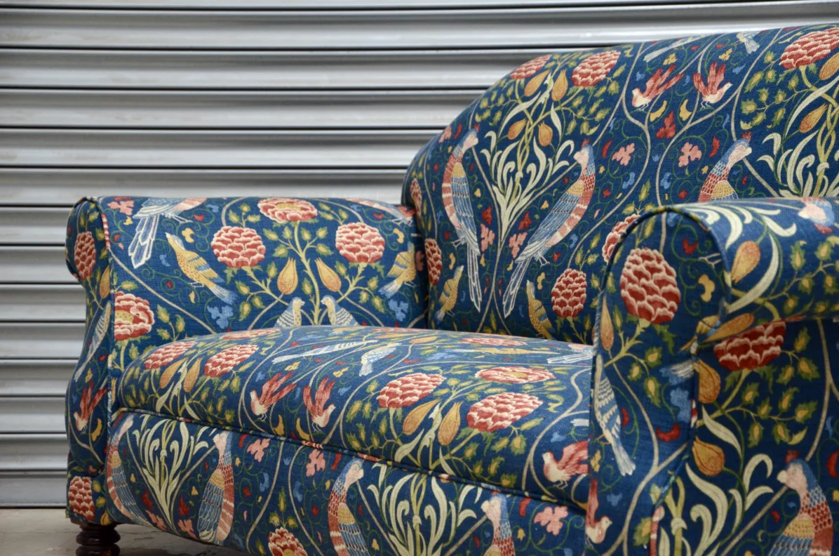 Georgian Sofa Reupholstery in a William Morris Fabric