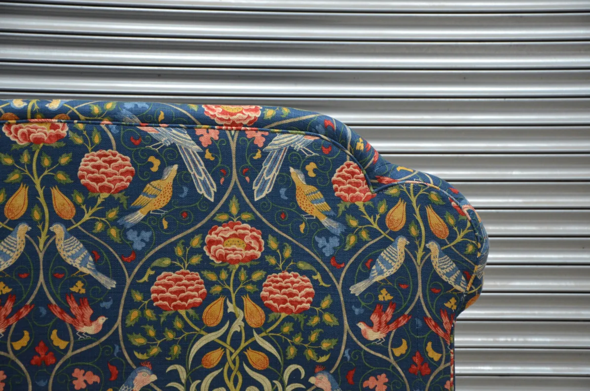 Georgian Sofa Reupholstery in a William Morris Fabric