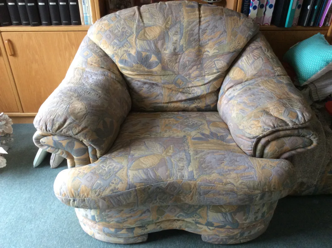 Fully Reupholstered Armchair and Three Piece Suite