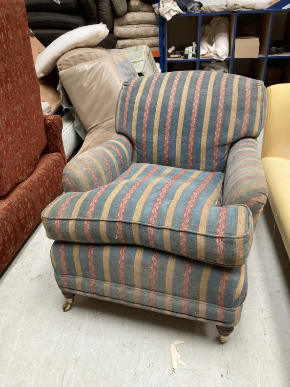 Fixed Back Howard Style Chair – Recovered