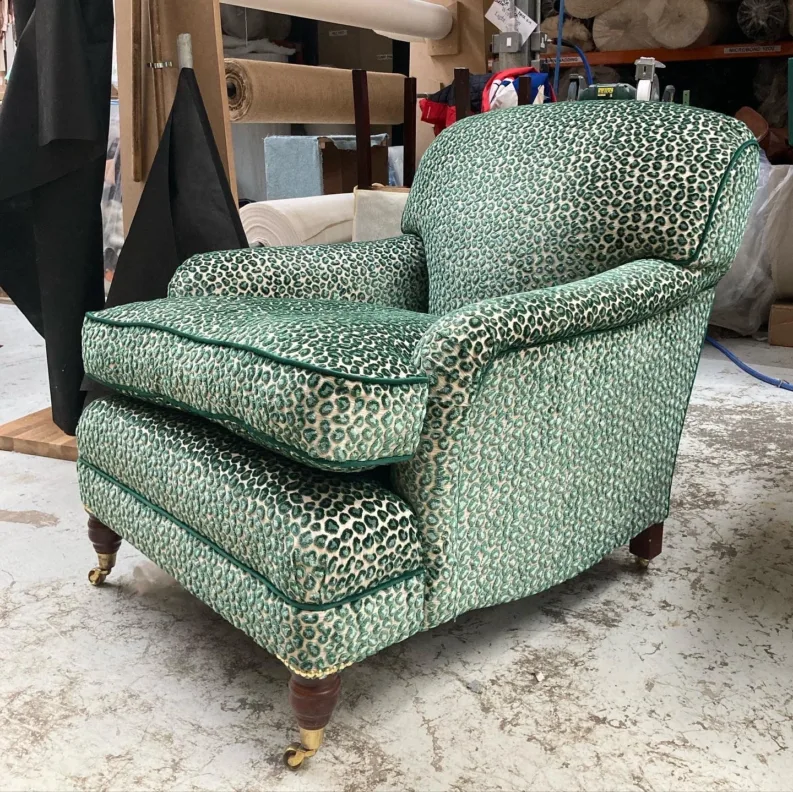 Fixed Back Howard Style Chair – Recovered