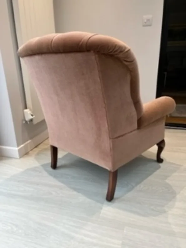 Buttoned Back Chair Recovered  in a GP&J Baker Lifestyle Woven Fabric