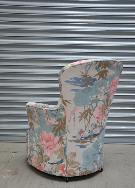 Buttoned Back Bedroom Chair Reupholstery