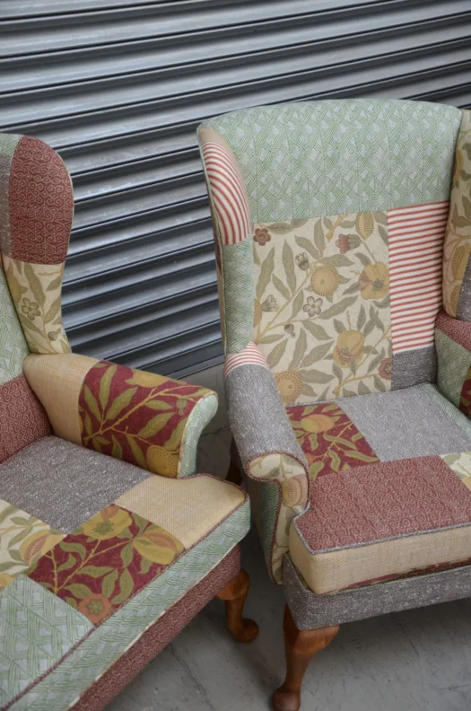 Pair of Patchwork Chairs - Recovered