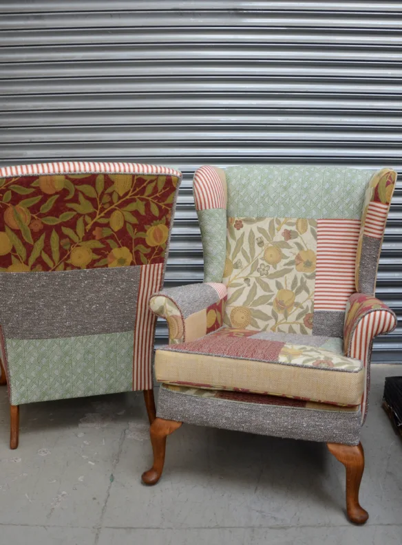 Pair of Patchwork Chairs - Recovered