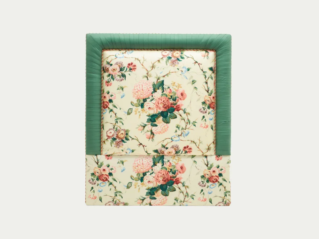 Reupholstered Floral Headboard