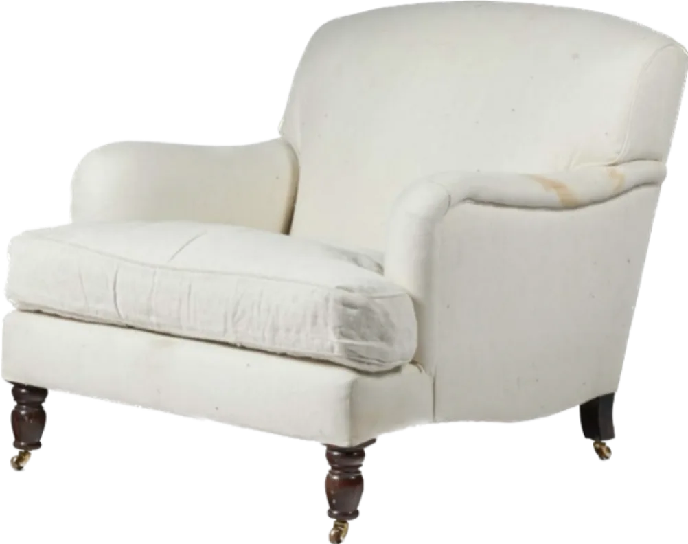 Howard Style Armchair with Gathered Skirt Reupholstery