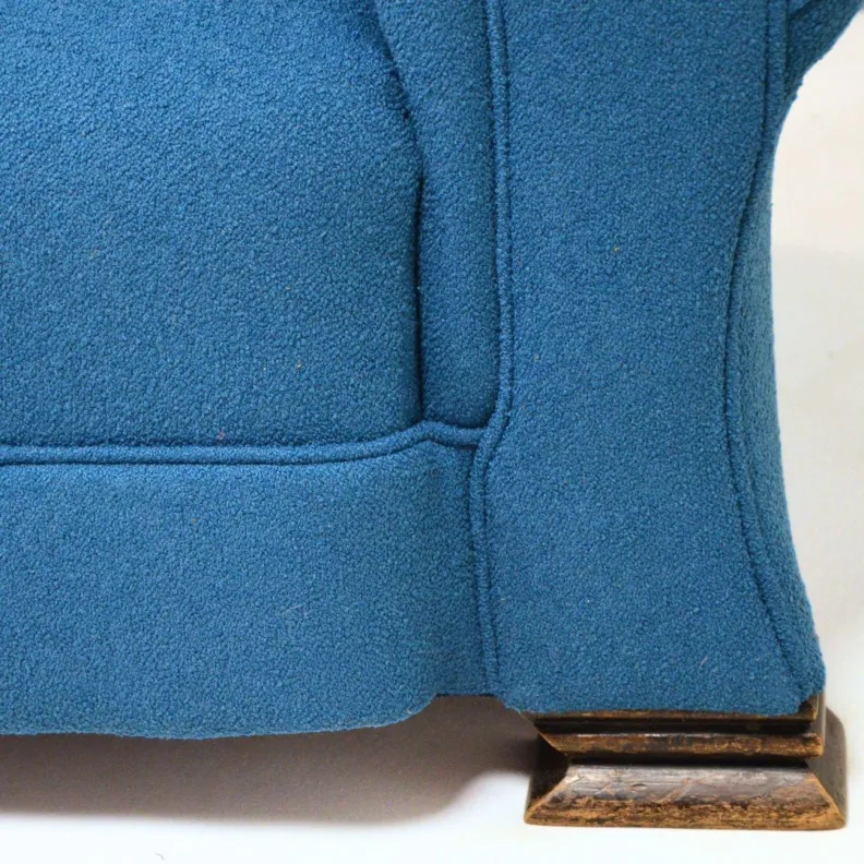 Club Style Chair Recovered in a Small Boucle Fabric