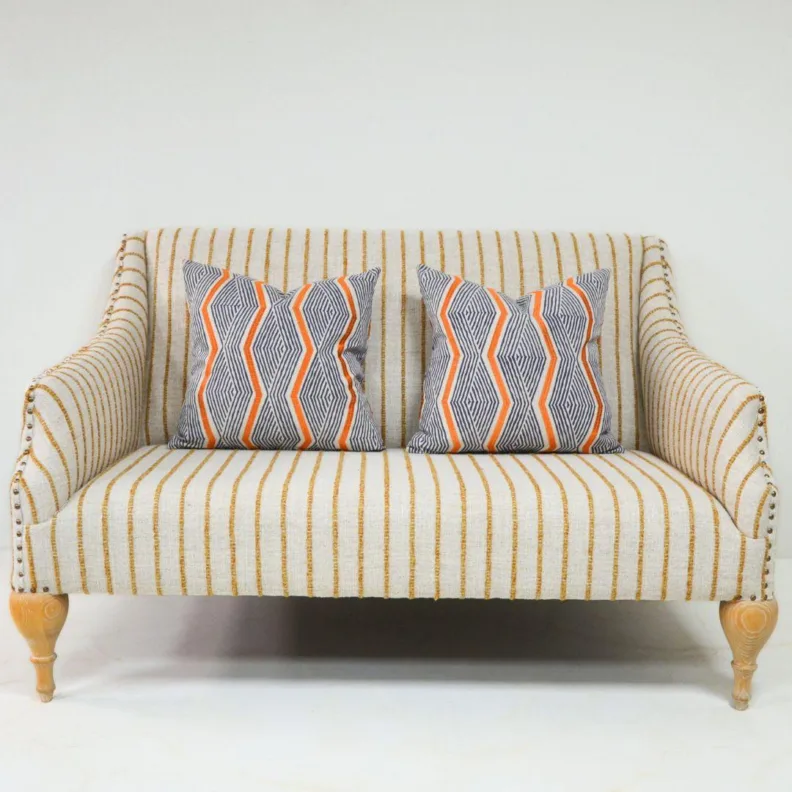 Sofa Reupholstered in Textured Woven Fabric