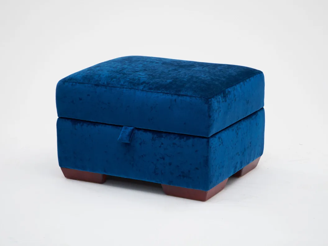 Velvet Storage Footstool