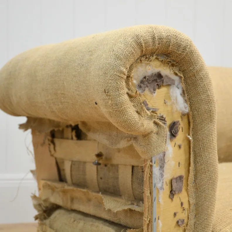 An elegant Chesterfield recovered in a gorgeous printed linen