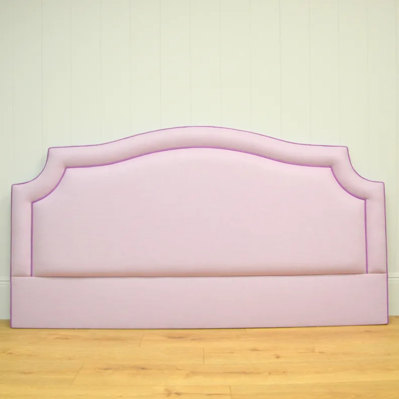 Bespoke Lilac Headboard with Contrast Piping