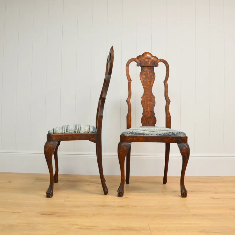 Duo Antique Upholstered Dining Chairs