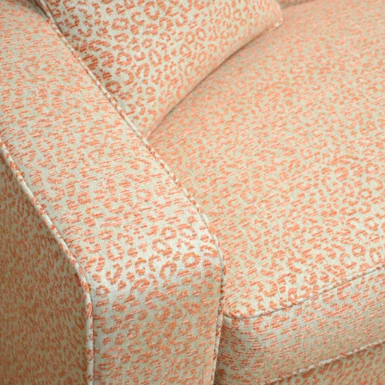 Reupholstered Square Arm Sofa in a Colefax & Fowler Fabric