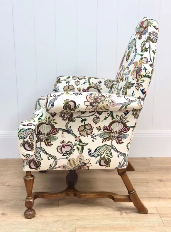 Antique Armchair Re-Covered for Trinity College Oxford