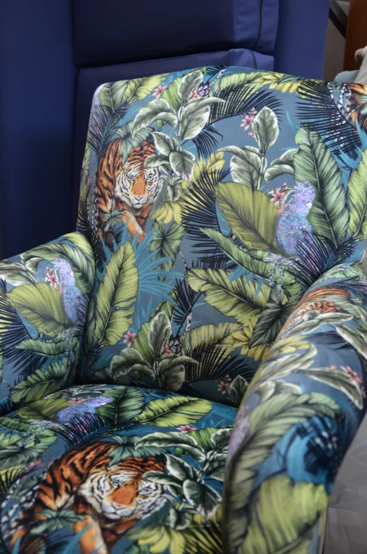 Small occasional fixed back chair transformation